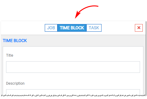 open time block panel 