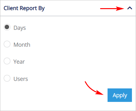 Selecting the sort category