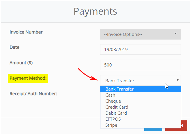 Selecting a payment method