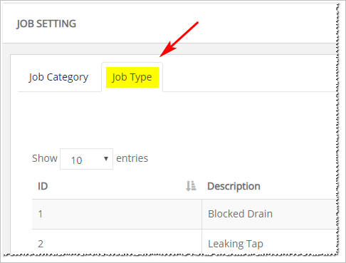 job type page