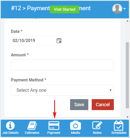 Recording a payment