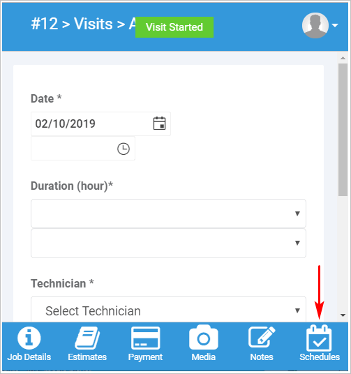 Adding visits